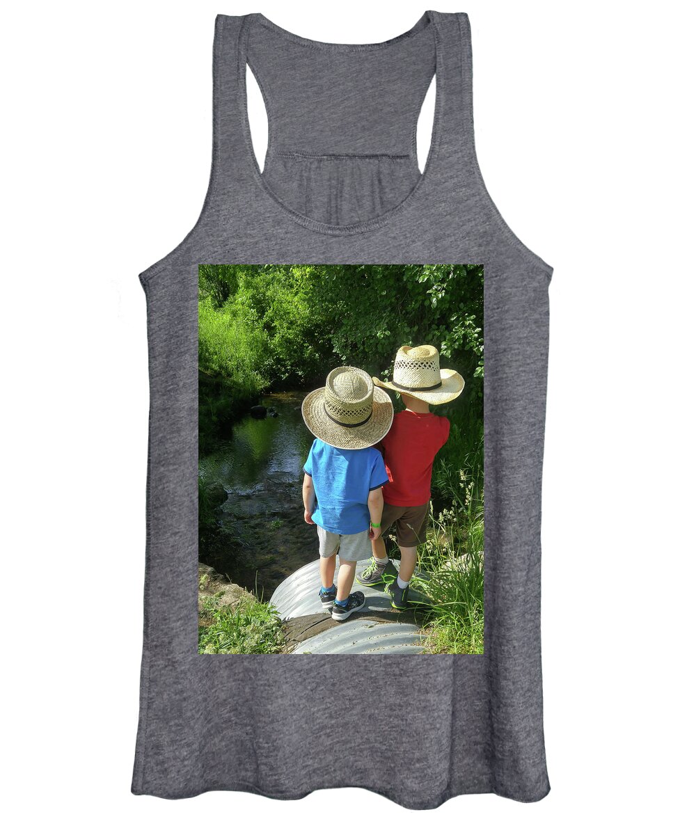 Hats Women's Tank Top featuring the photograph Friends by Nick Mares