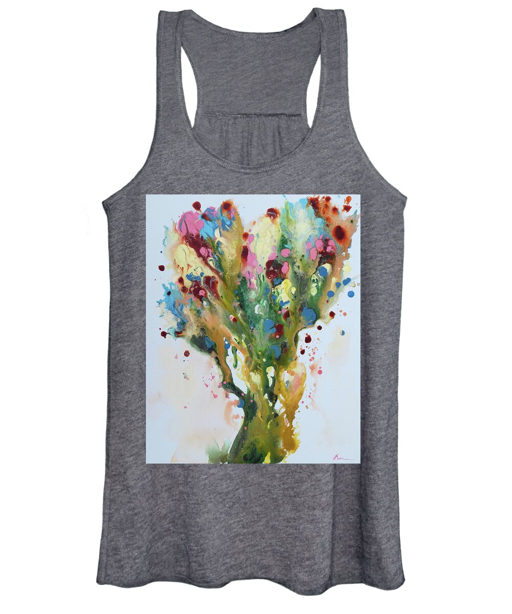 Flower Women's Tank Top featuring the painting Full Bloom by Katrina Nixon