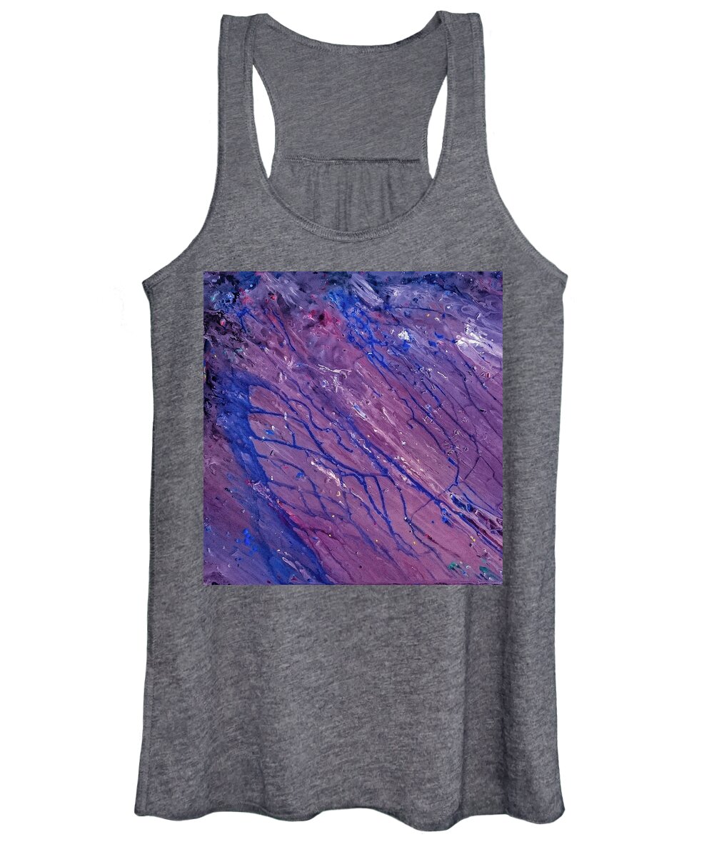 Abstract Women's Tank Top featuring the painting Galaxy 001 by Faashie Sha