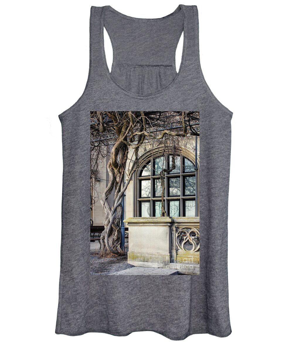 Architecture Women's Tank Top featuring the photograph Garden Window And Vines by Todd Blanchard