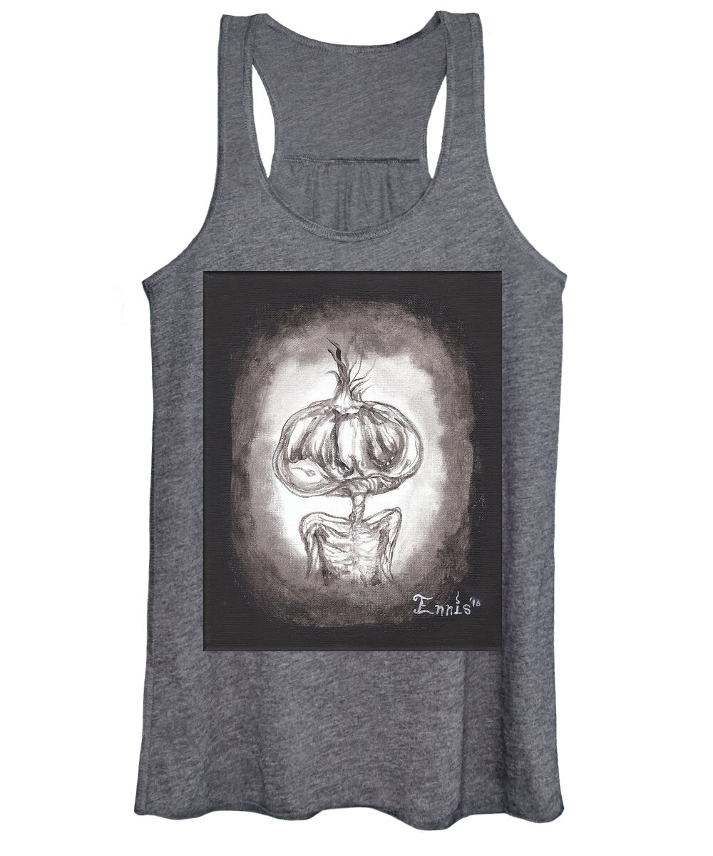 Ennis Women's Tank Top featuring the painting Garlic Boy by Christophe Ennis