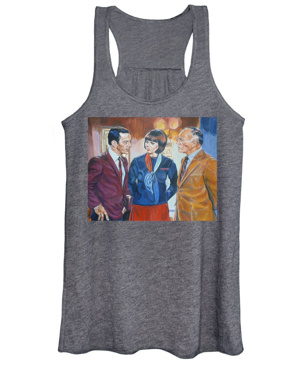 Maxwell Smart Women's Tank Top featuring the painting Get Smart by Bryan Bustard