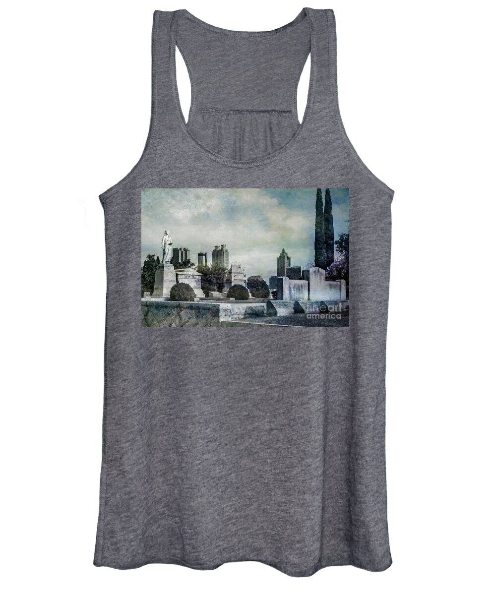 Oakland Cemetery Women's Tank Top featuring the photograph Ghostly Oakland Cemetery by Doug Sturgess
