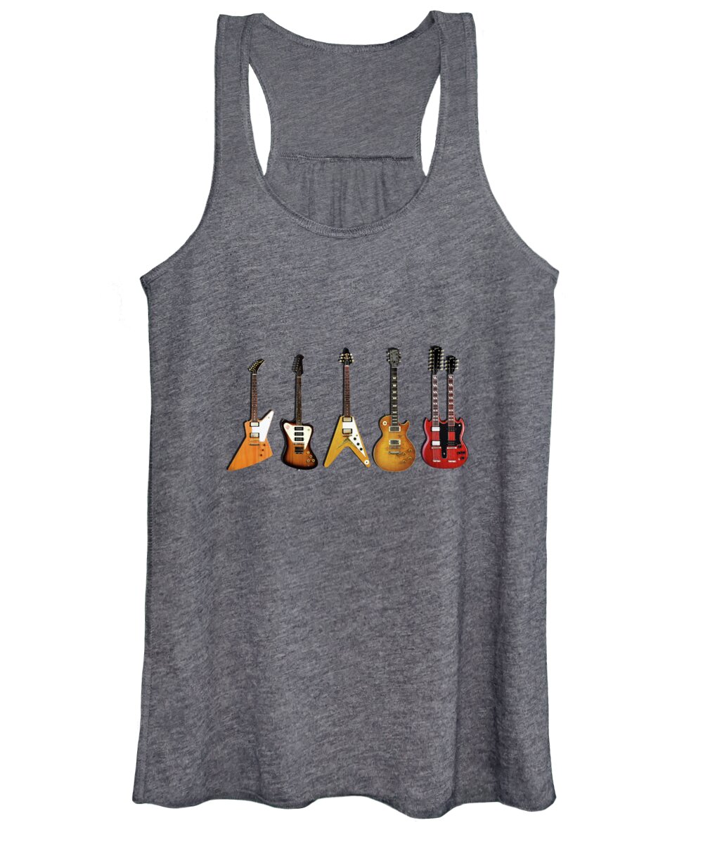 Gibson Women's Tank Top featuring the photograph Gibson Electric Guitar Collection by Mark Rogan