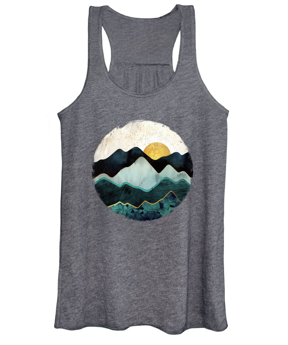 Glacial Women's Tank Top featuring the digital art Glacial Hills by Spacefrog Designs