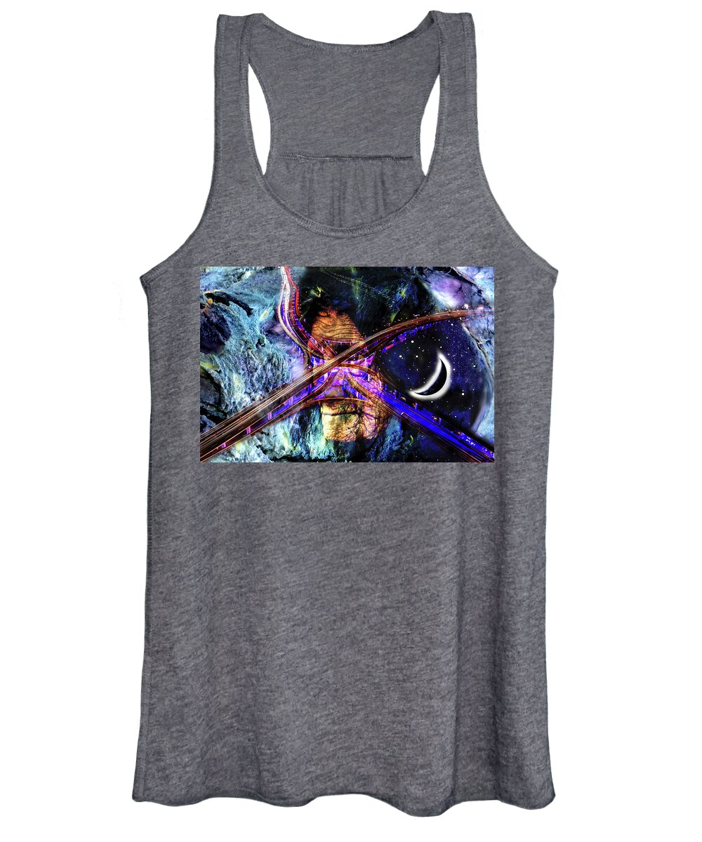 Hecate Women's Tank Top featuring the digital art Goddess of the Crossroads by Lisa Yount