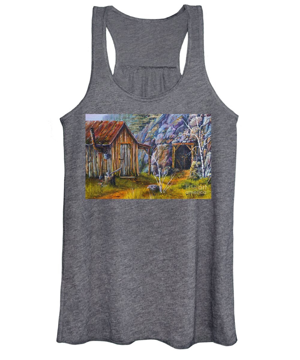 Landscape Women's Tank Top featuring the painting Gold Rush by Wayne Enslow