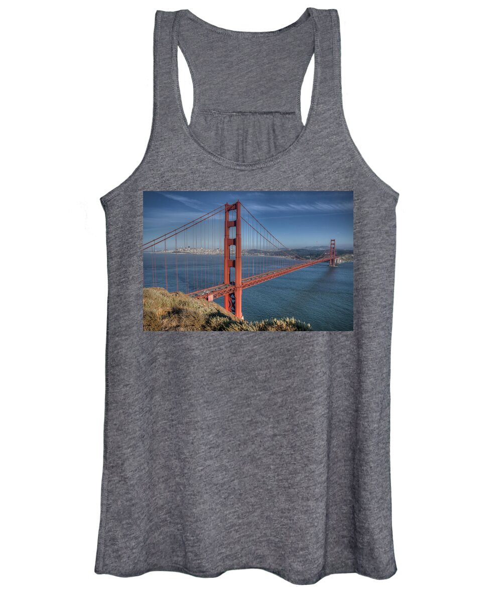 Architektur Women's Tank Top featuring the photograph Golden Gate by Andreas Freund