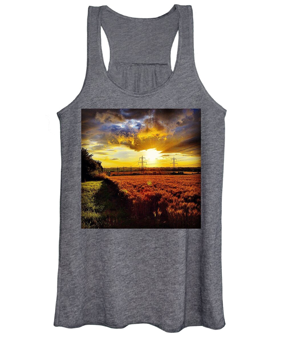 Beautiful Women's Tank Top featuring the photograph Good Old British Countryside Got To by Richard Atkin
