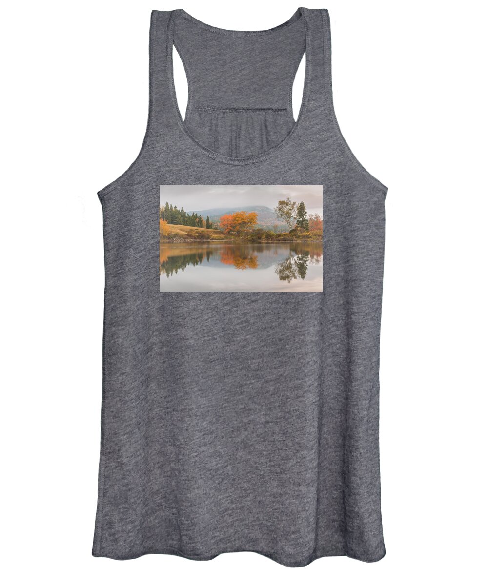Acadia Women's Tank Top featuring the photograph Gray Dawn by Arti Panchal