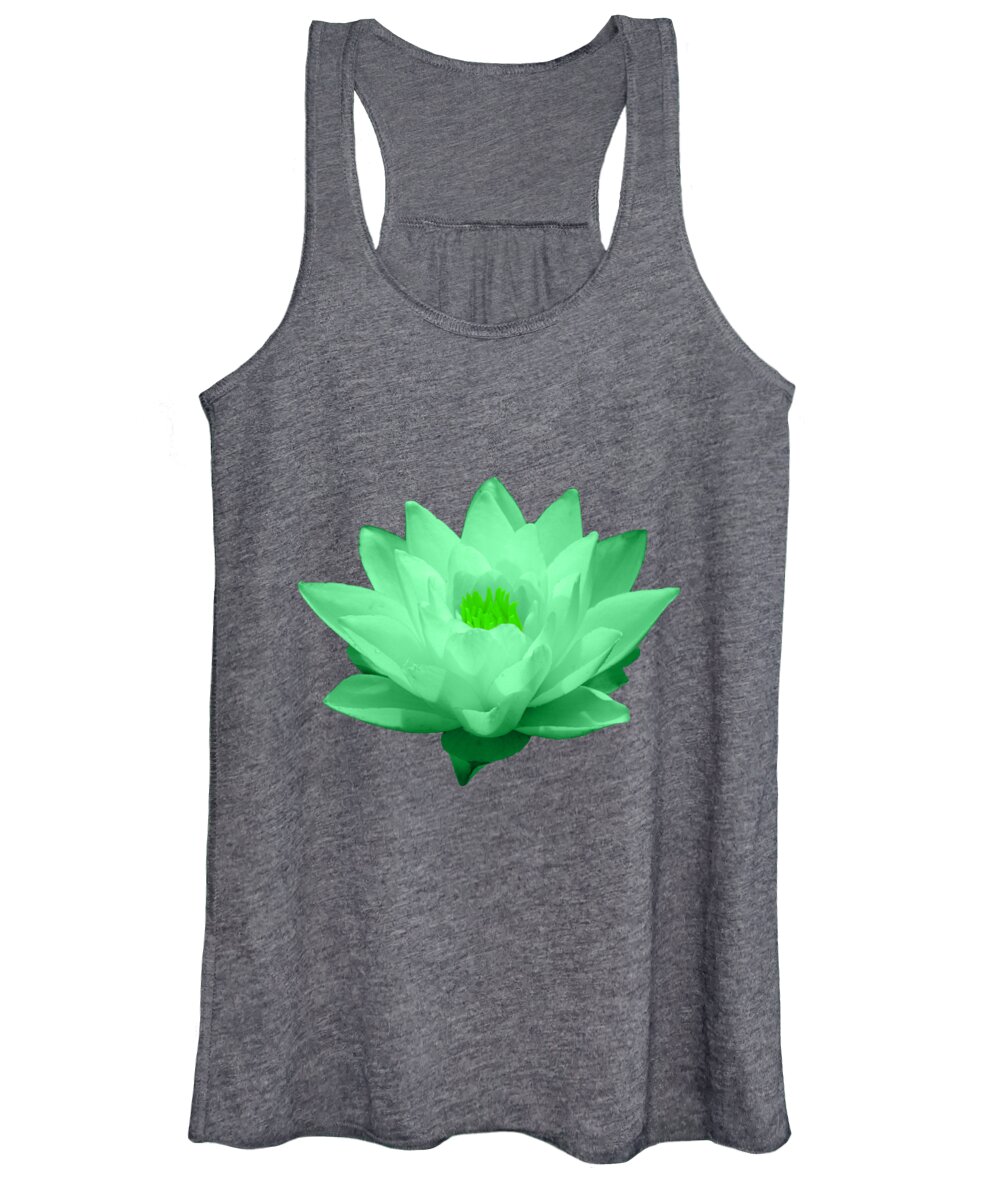 Green Women's Tank Top featuring the photograph Green Lily Blossom by Shane Bechler