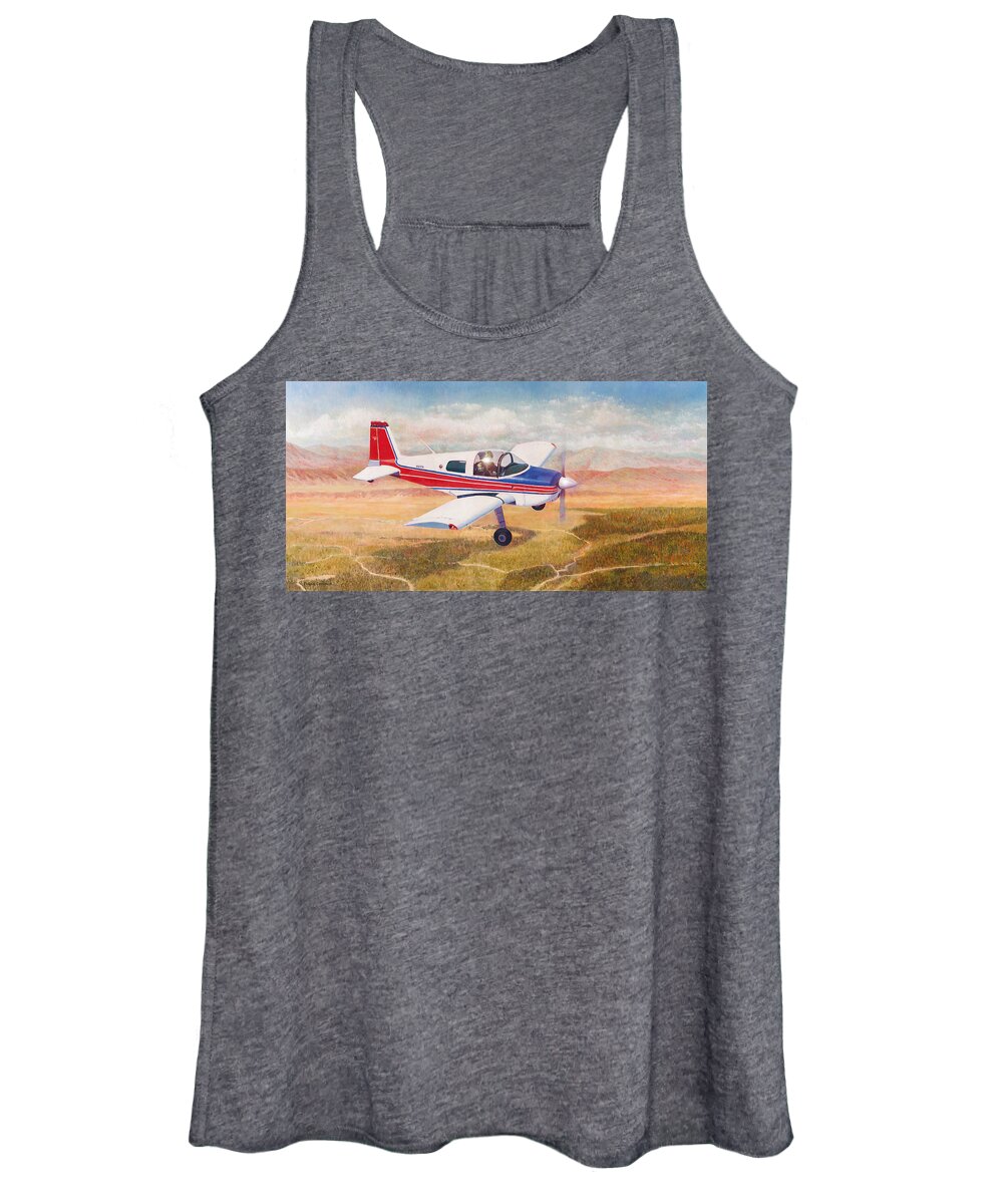 Aviation Art Women's Tank Top featuring the painting Grumman 1AA-1B by Douglas Castleman