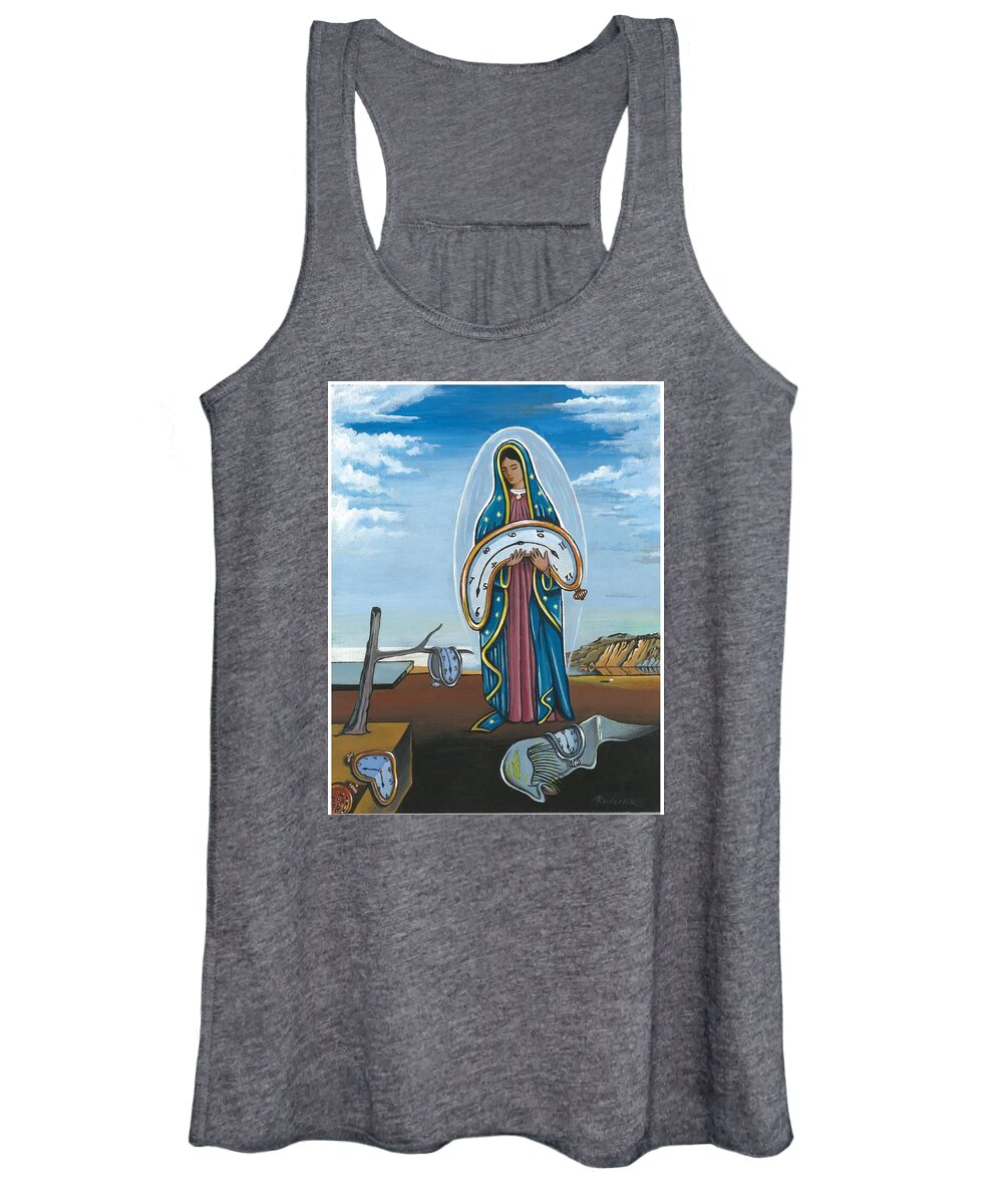 Salvador Dali Women's Tank Top featuring the painting Guadalupe visits Dali by James RODERICK