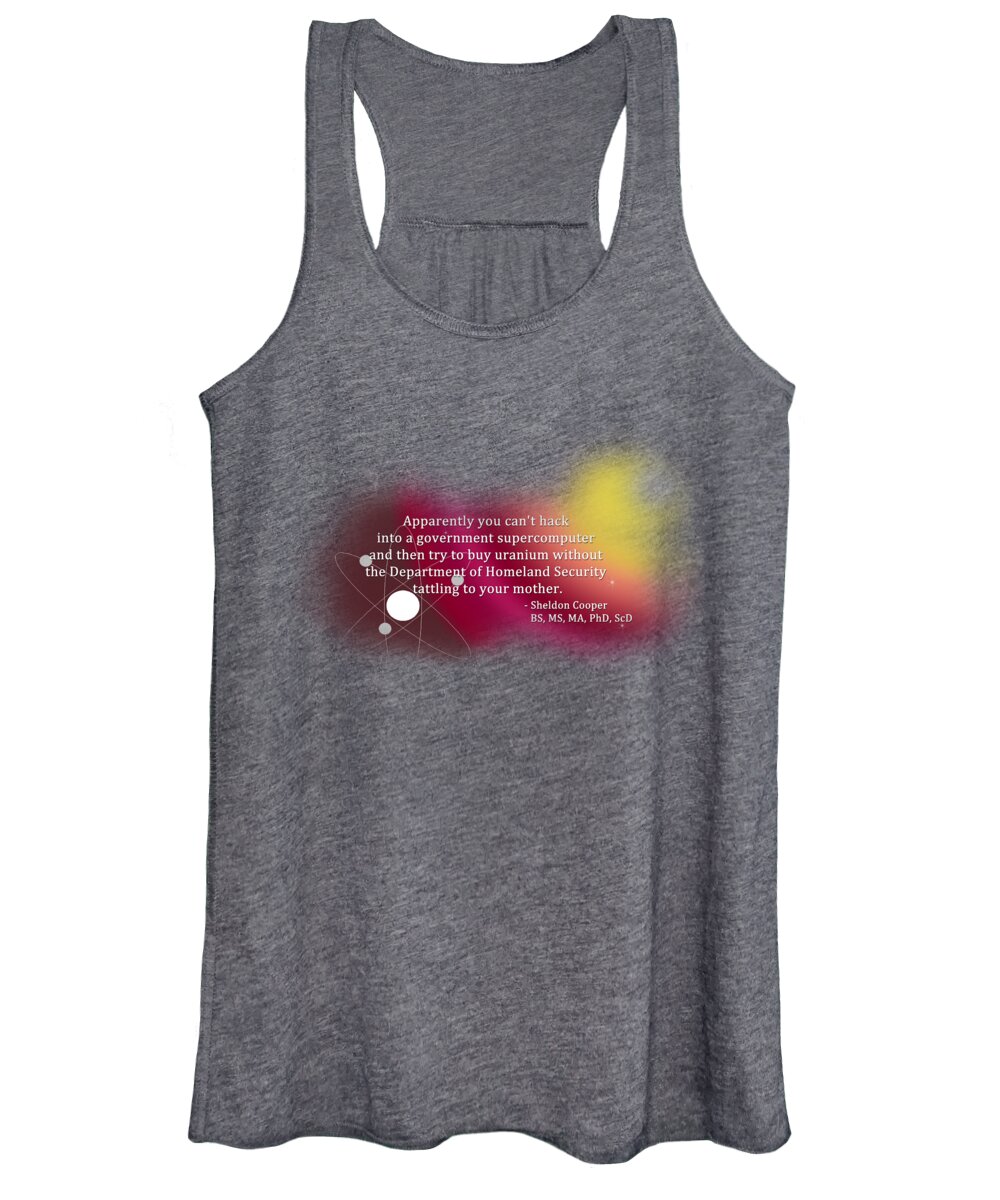 Wright Women's Tank Top featuring the digital art Hacking A Government Supercomputer by Paulette B Wright