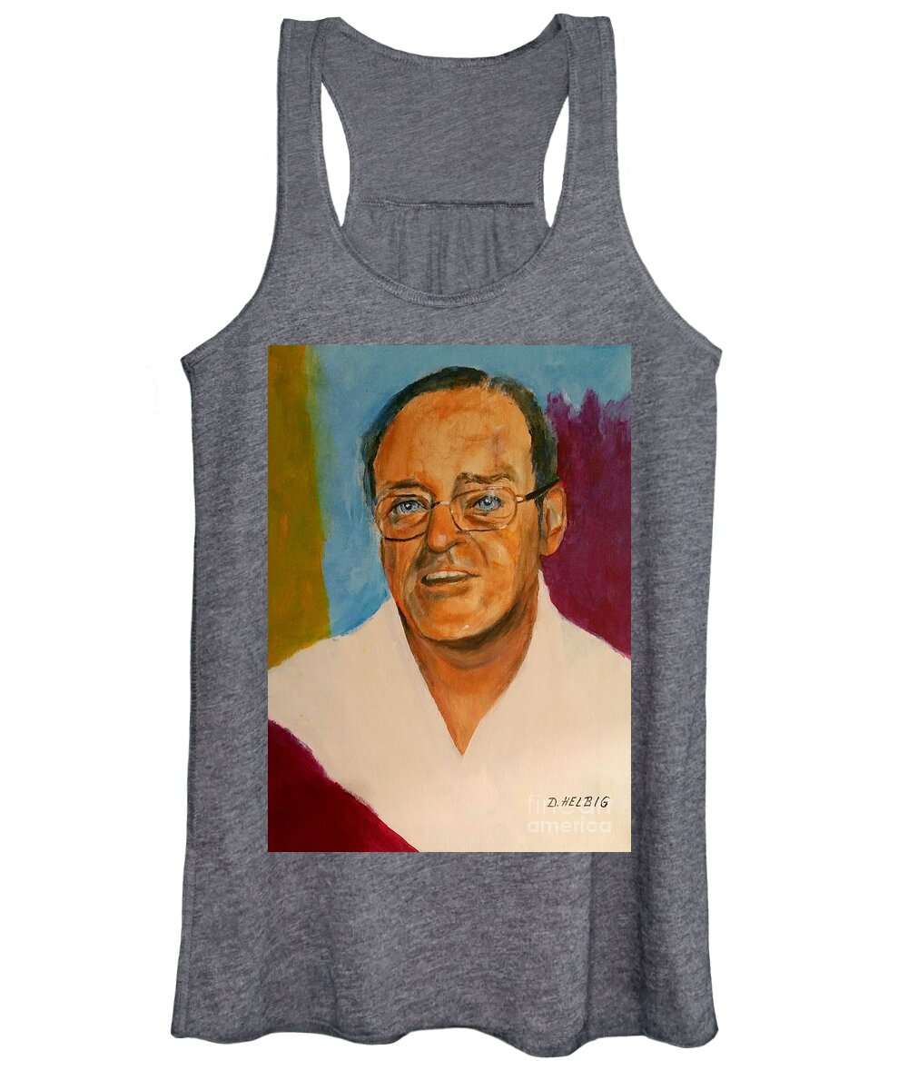 Portrait Of A Man Women's Tank Top featuring the painting Hannes by Dagmar Helbig