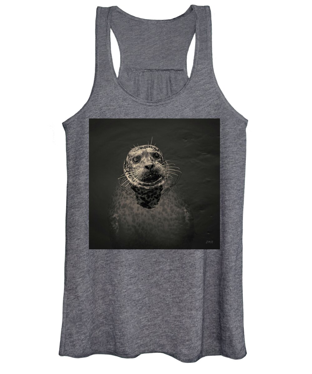 Seal Women's Tank Top featuring the photograph Harbor Seal III Toned SQ by David Gordon