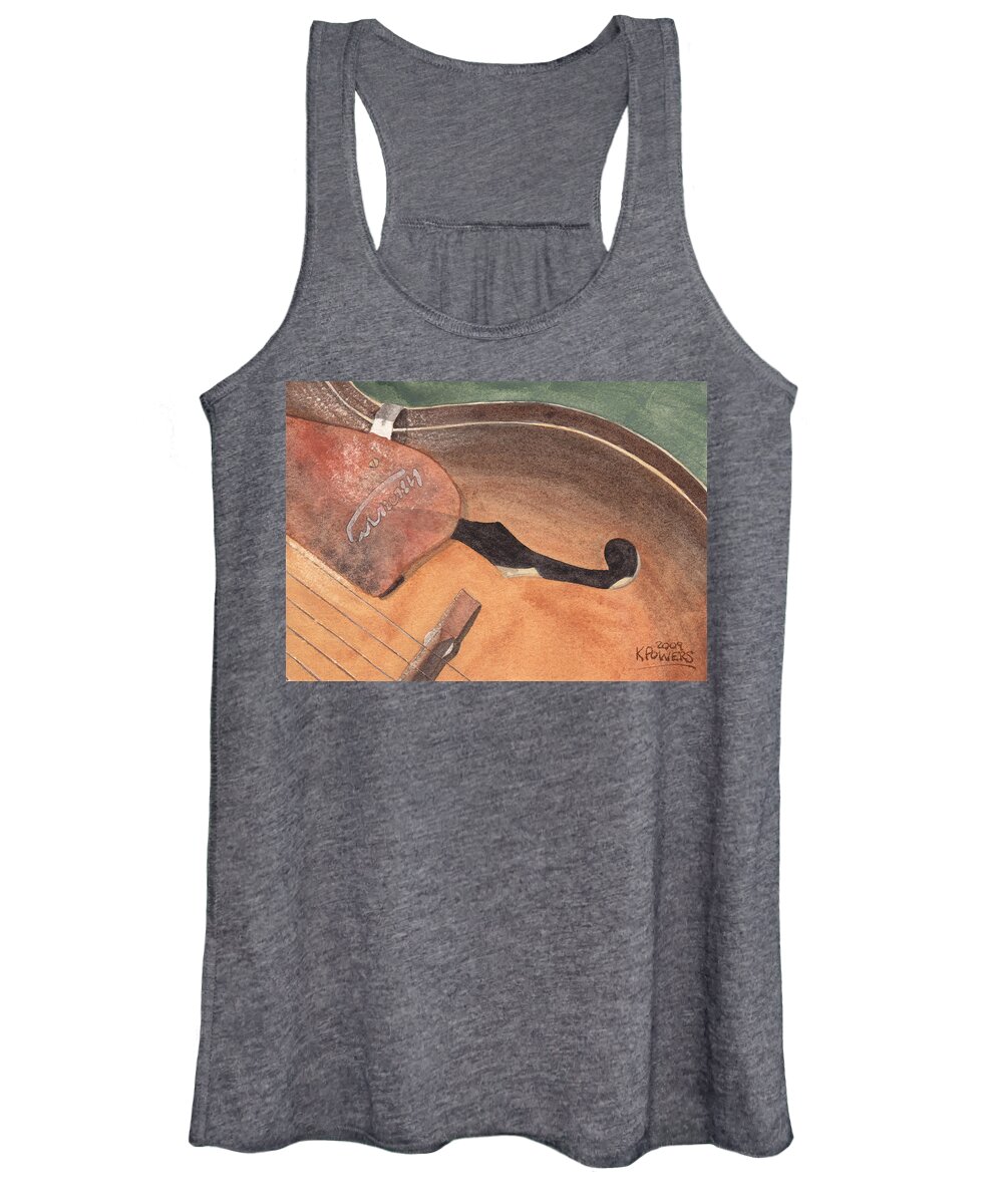 Guitar Women's Tank Top featuring the painting Harmony by Ken Powers