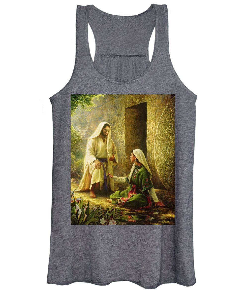 Jesus Women's Tank Top featuring the painting He is Risen by Greg Olsen