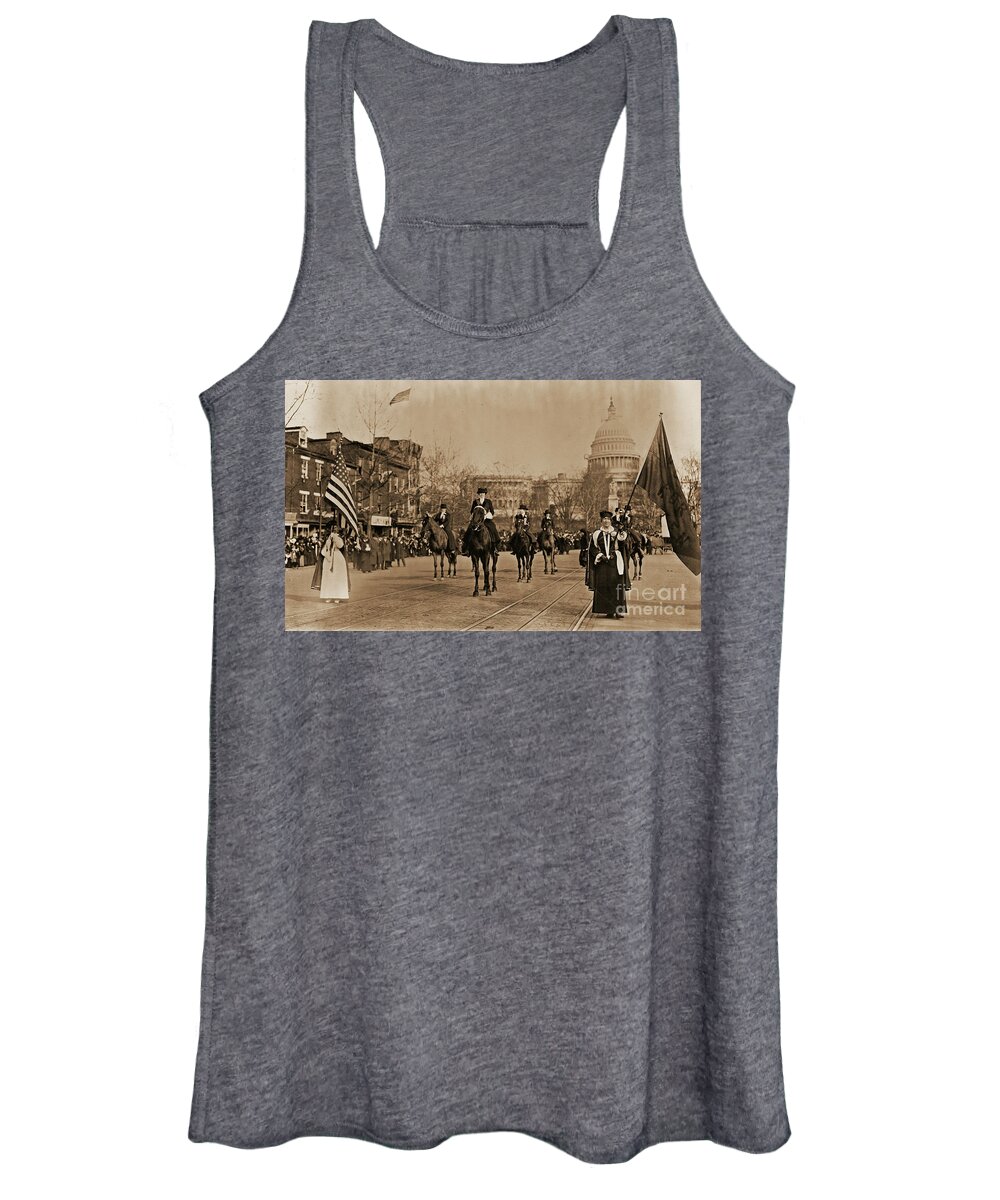 Head Women's Tank Top featuring the photograph Head of Washington D.C. Suffrage Parade by Padre Art