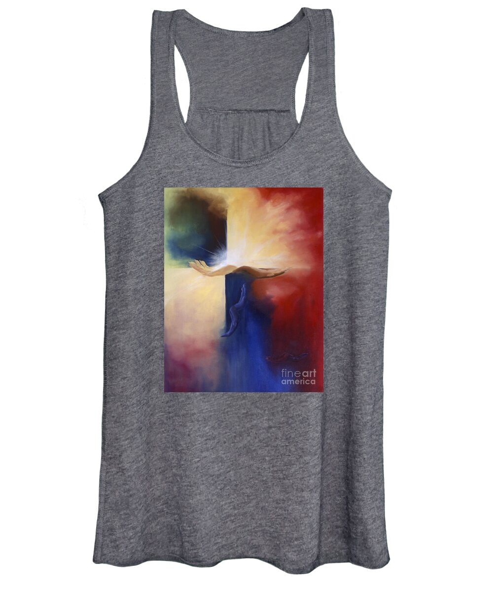 Christian Art Women's Tank Top featuring the painting The Gift of Self by Maria Hunt