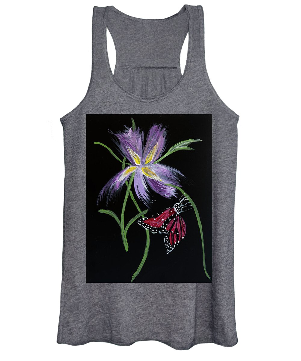 Iris Women's Tank Top featuring the painting Her Name is Iris by Judy Huck