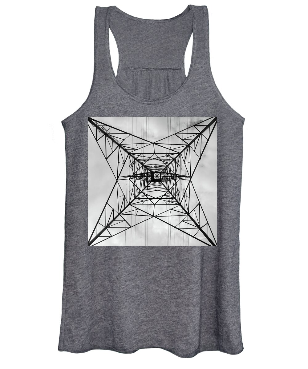 Geometry And Symmetry Women's Tank Top featuring the photograph High Voltage Power by Nick Mares