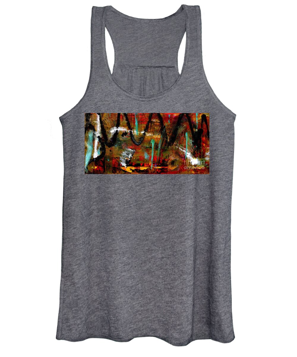 Acrylic Women's Tank Top featuring the painting Hills and Valleys by Angela L Walker