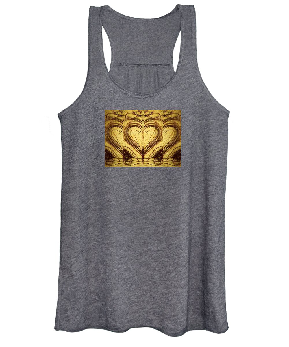 His Women's Tank Top featuring the painting HIS Healing Heart by Marian Lonzetta