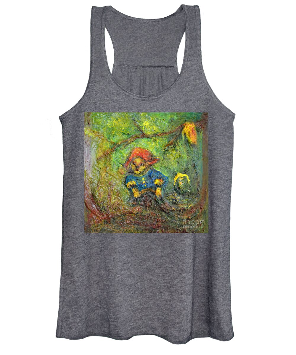Bear Women's Tank Top featuring the mixed media Honey Bear by Claire Bull