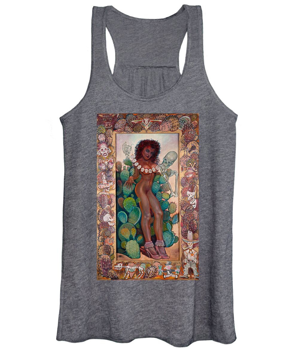 Cactus Women's Tank Top featuring the painting Hot Cactus by John Reynolds