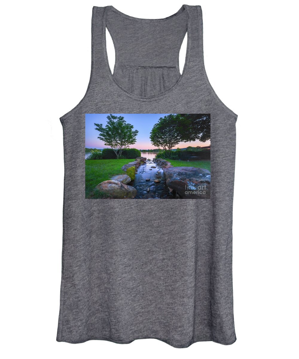 Hot Springs Women's Tank Top featuring the photograph Hot Spring water flow by Paul Quinn
