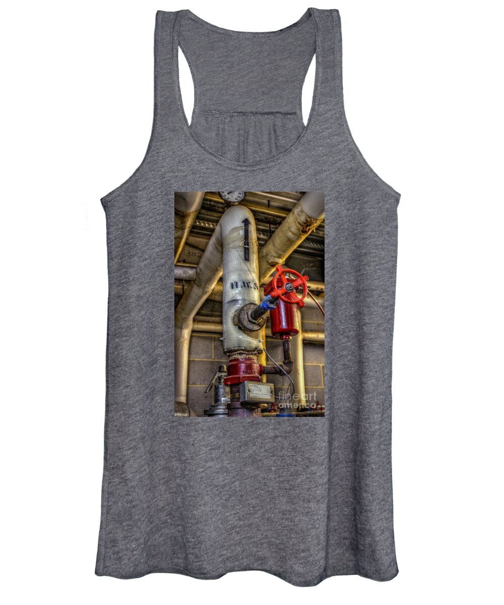 Supply Women's Tank Top featuring the digital art Hot Water Supply by Dan Stone