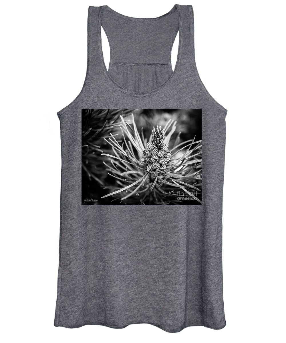 Flora Women's Tank Top featuring the photograph Humble Beginnings, Black and White by Adam Morsa