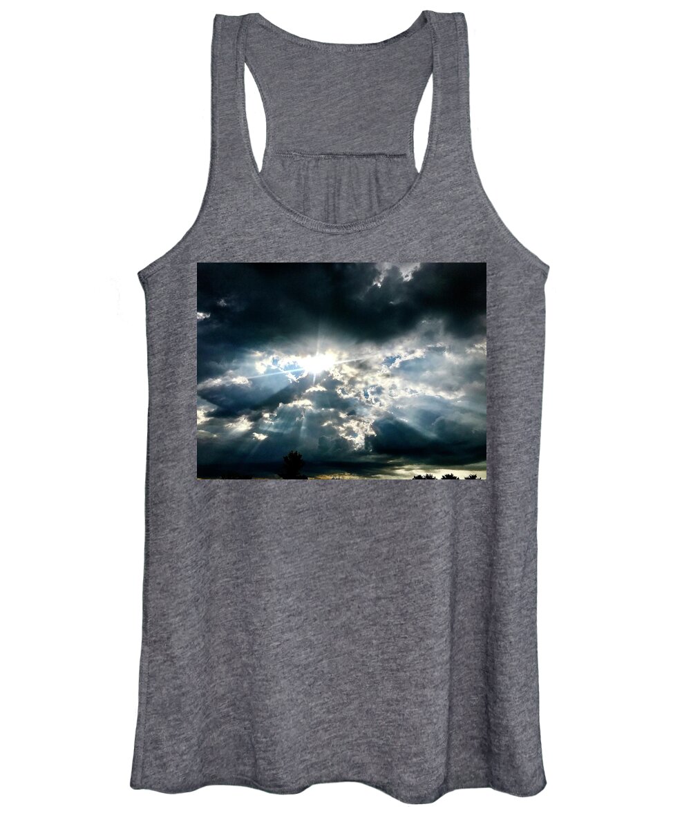 Sky Women's Tank Top featuring the photograph I am Here by Shawn M Greener