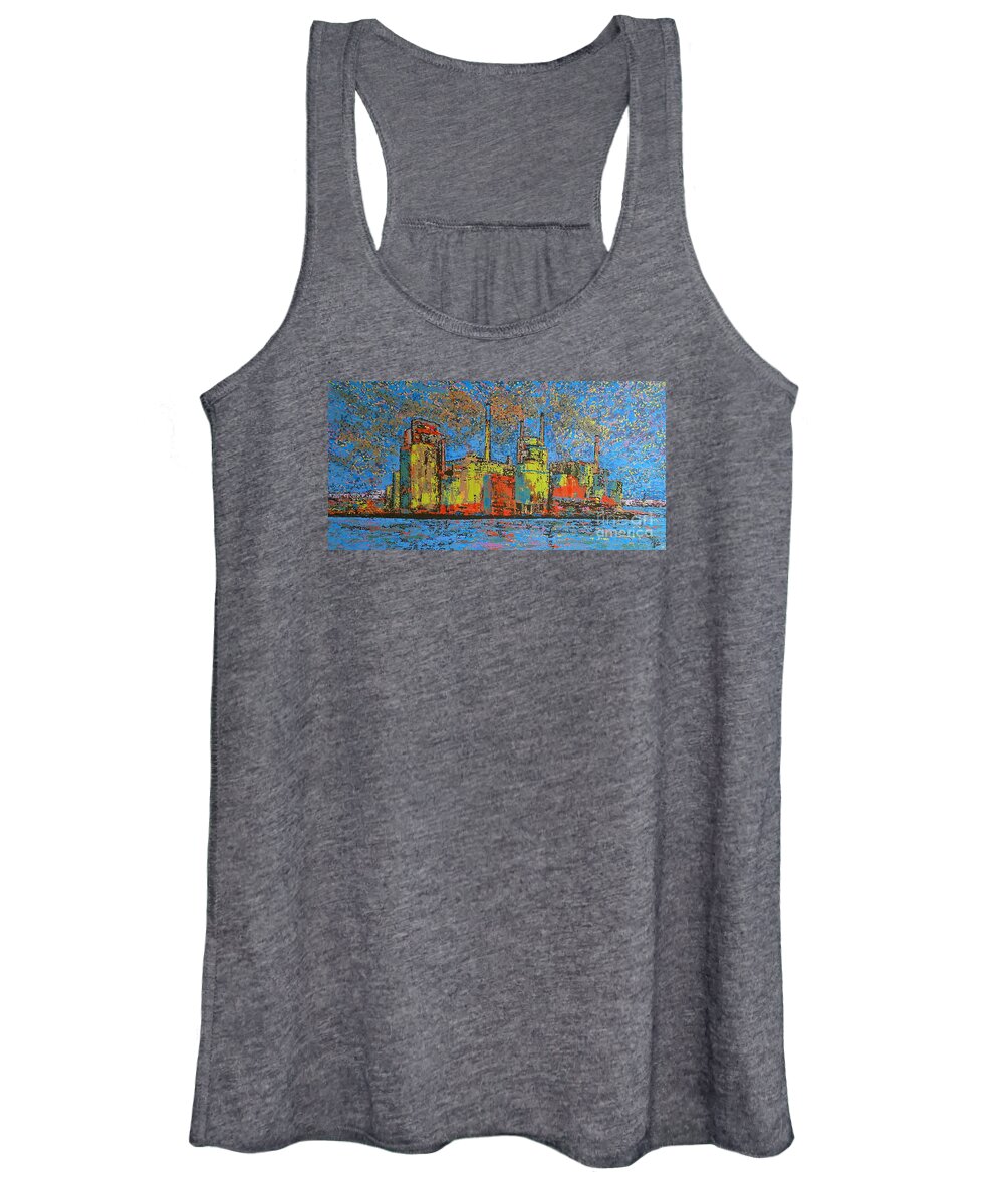 Truck Women's Tank Top featuring the painting Impression - Irving Mill by Michael Graham