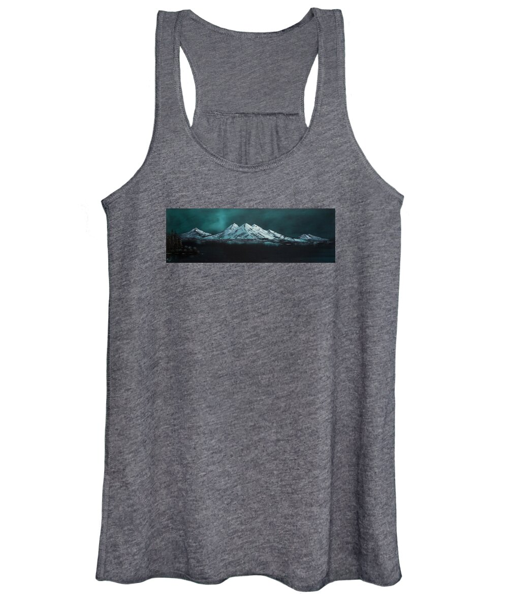 Mountain Women's Tank Top featuring the painting In The Hall Of The Mountain King by Russell Collins