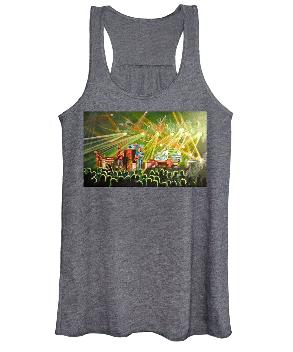 Umphrey's Mcgee Women's Tank Top featuring the painting In with the Um Crowd by Patricia Arroyo