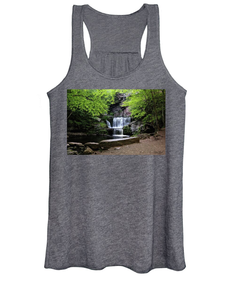 Waterfalls Women's Tank Top featuring the photograph Indian Ladder Falls by Trina Ansel