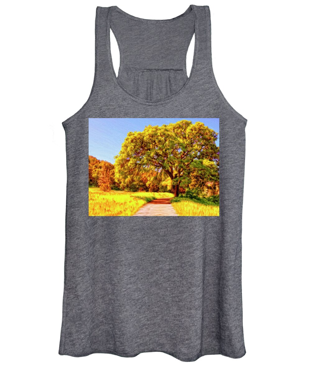 Indian Summer Women's Tank Top featuring the painting Indian Summer by Dominic Piperata