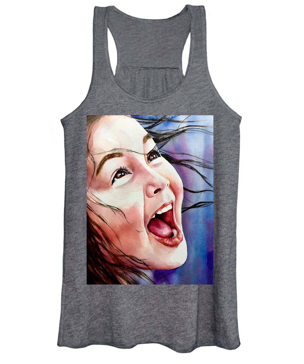 Child Women's Tank Top featuring the painting Inner Radiance by Michal Madison