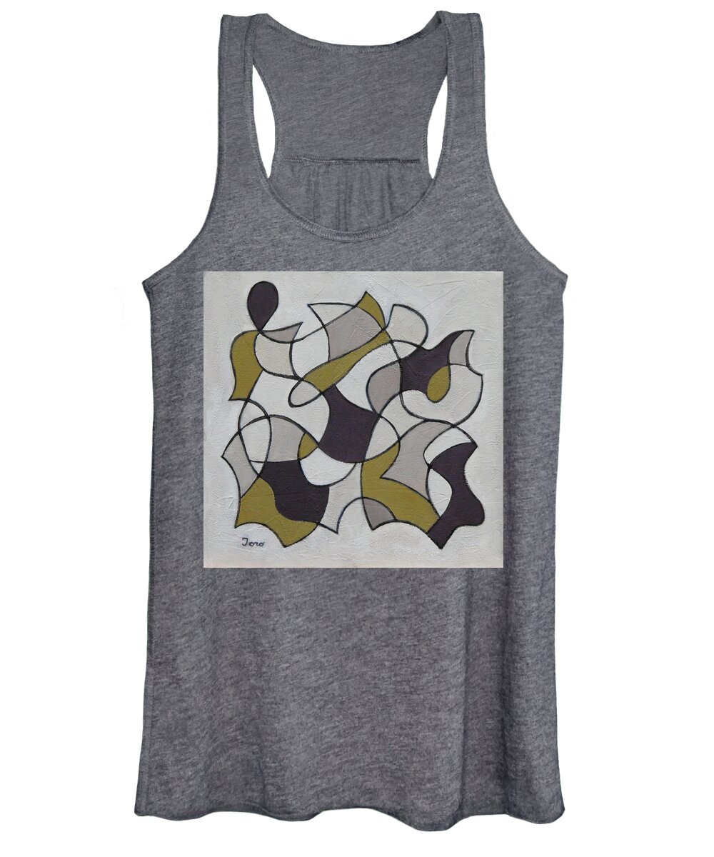 Geometric Women's Tank Top featuring the painting Innuendo by Trish Toro