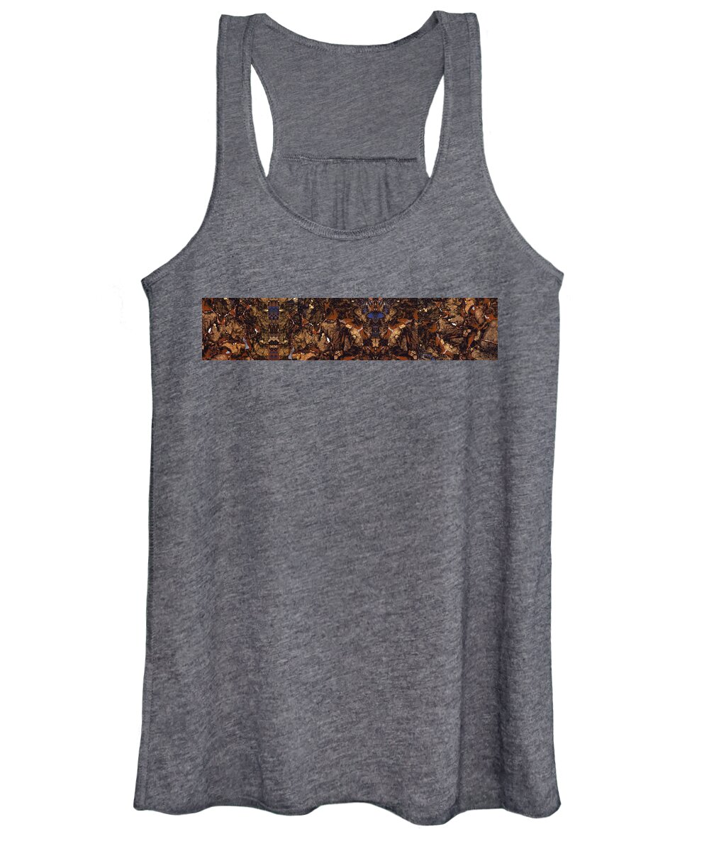 Cave Women's Tank Top featuring the mixed media Inside the cave triptychon by Wolfgang Schweizer