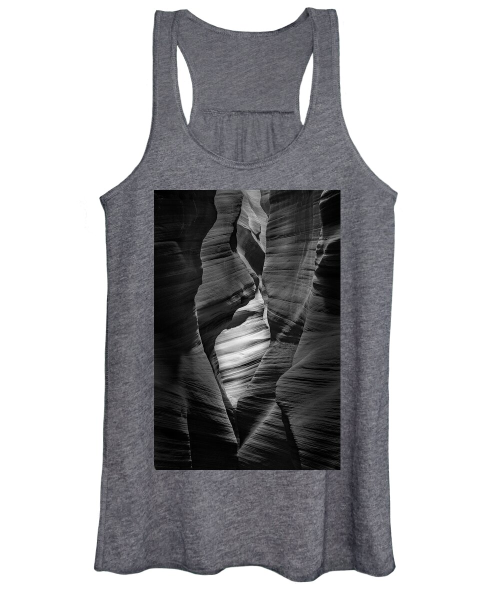 Antelope Canyon Women's Tank Top featuring the photograph Into the Depths by Jon Glaser