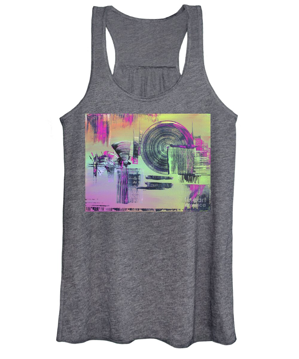 Acrylic Painting Women's Tank Top featuring the painting Introvert by Melissa Jacobsen
