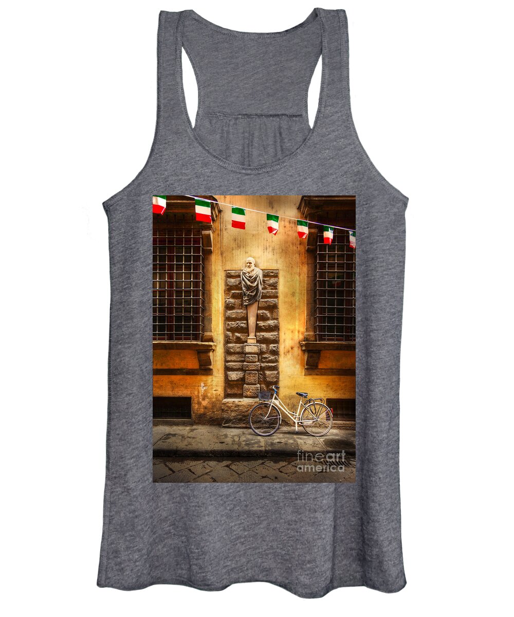 Bicycle Women's Tank Top featuring the photograph Italia Cential Bicycle by Craig J Satterlee