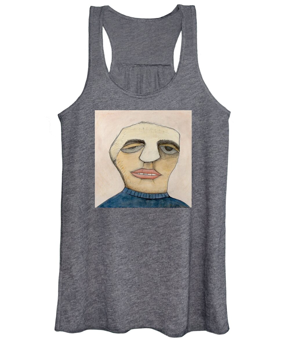 Portraits Women's Tank Top featuring the painting Jack Jones by Michael Sharber
