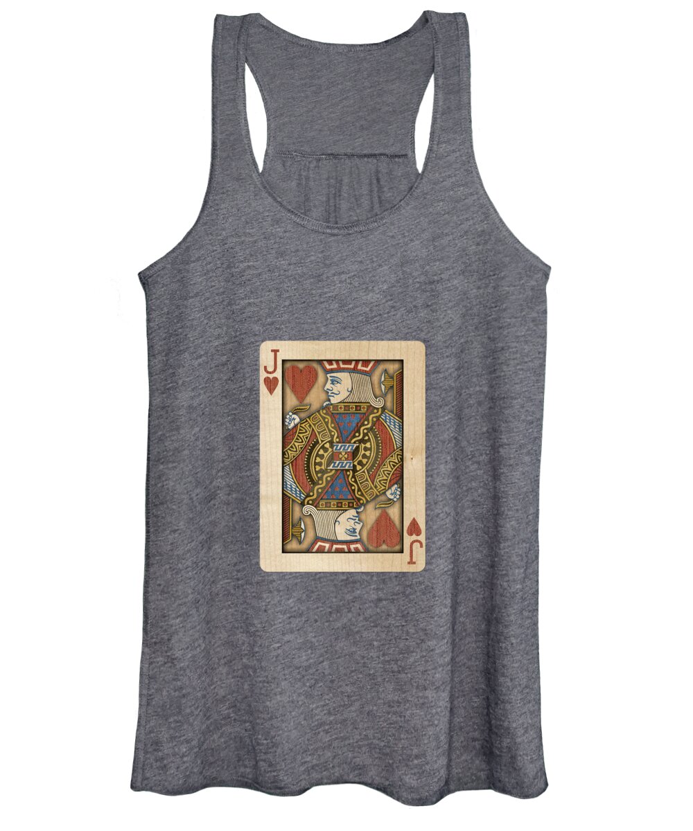 Boards Women's Tank Top featuring the photograph Jack of Hearts in Wood by YoPedro
