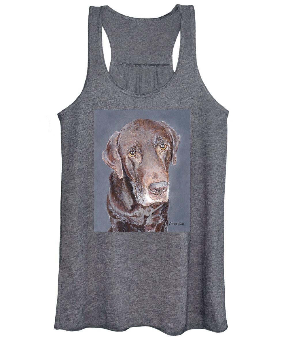 Dogs Women's Tank Top featuring the painting Jameson by Daniel Carvalho