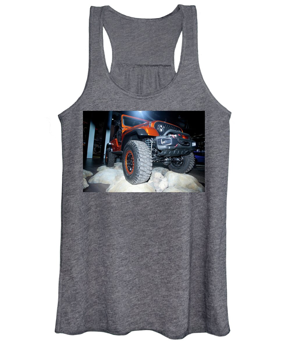 Jeep Women's Tank Top featuring the photograph Jeep at the Show by Rich S