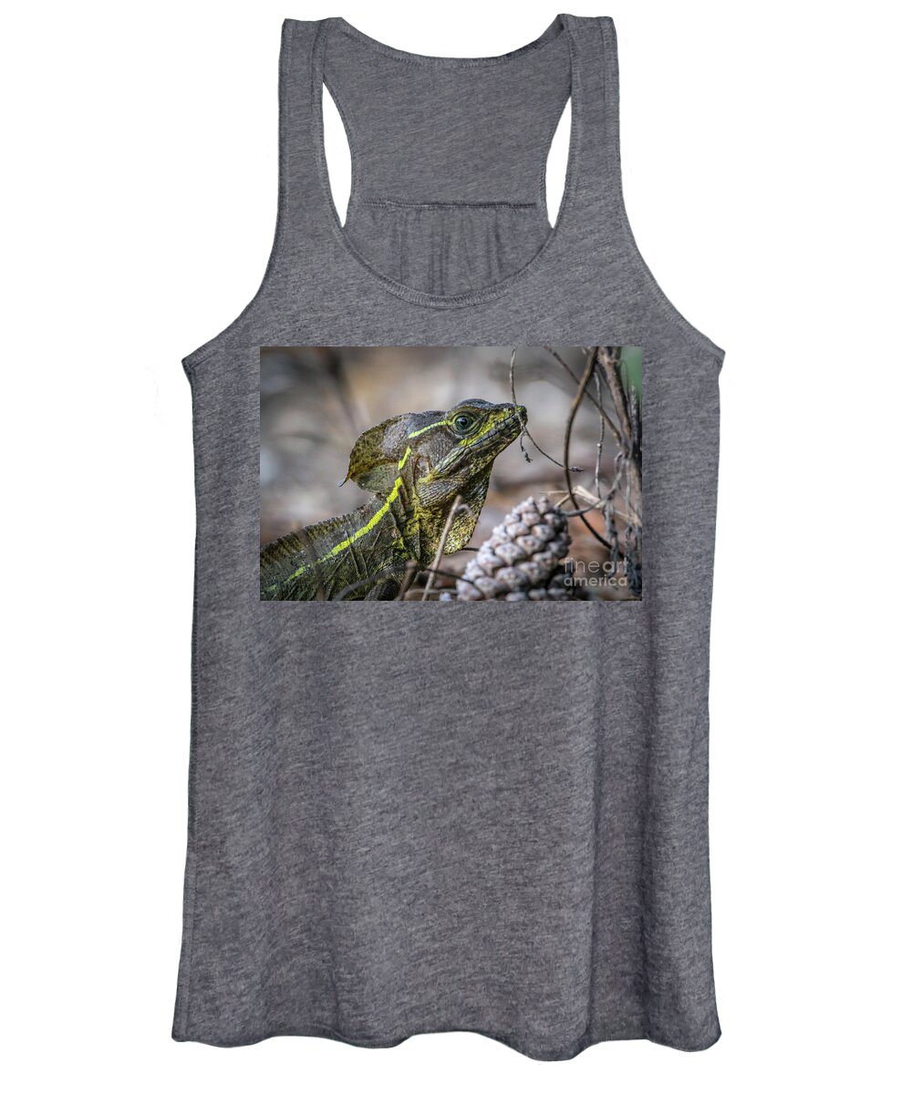 Basilisk Women's Tank Top featuring the photograph Jesus Lizard #2 by Tom Claud